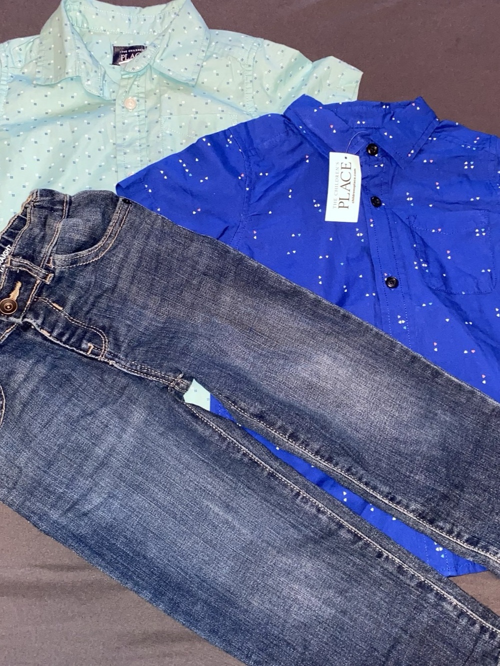The Children's Place Boys 3-Piece Outfit Bundle - Jeans & 2 Shirts - Size 3T